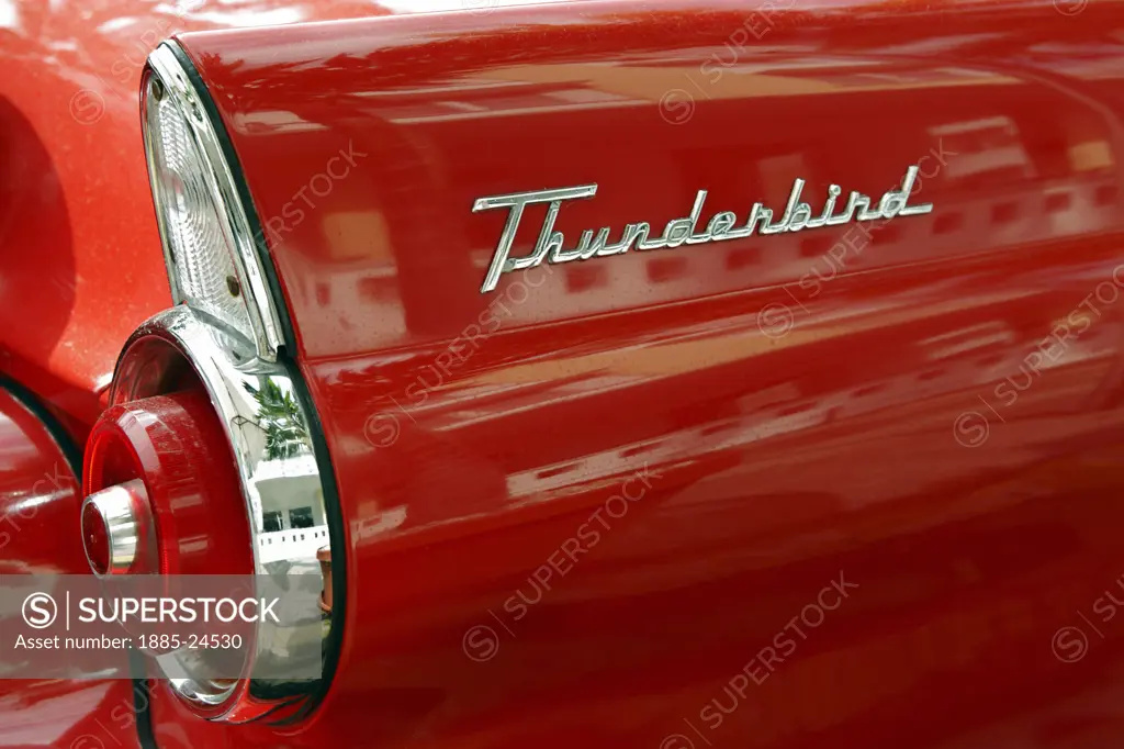 USA, Florida, Miami, Classic Ford Thunderbird - detail