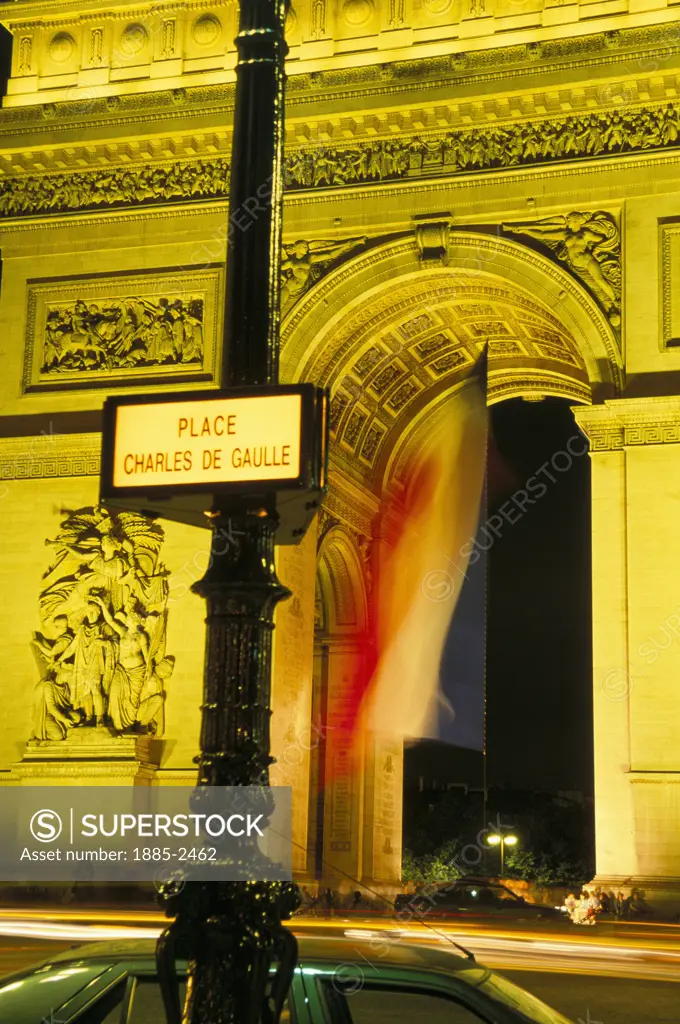 France, , Paris, Arc De Triomphe