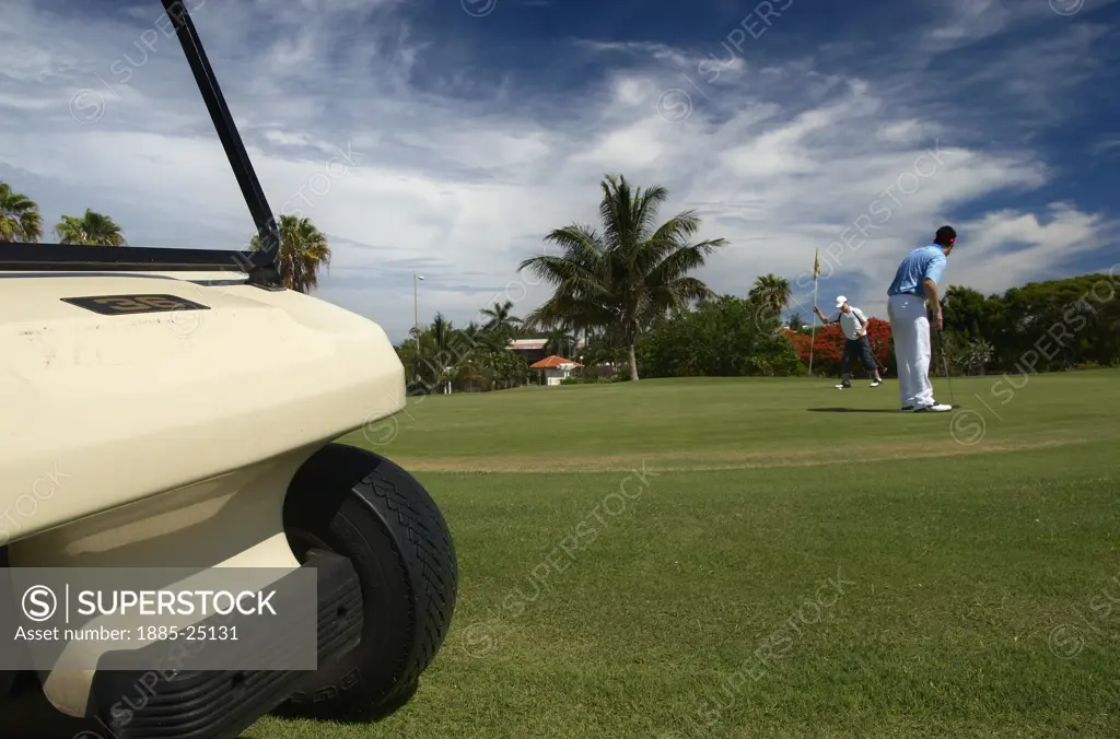 Caribbean, Cuba, Varadero, Golfers at the Varadero Golf Club