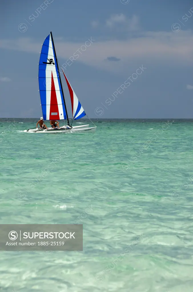 Caribbean, Cuba, Varadero, Sailing at Varadero Beach