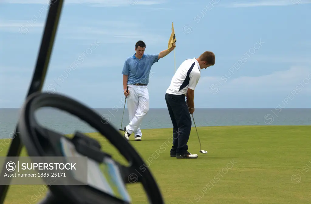 Caribbean, Cuba, Varadero, Golfers at the Varadero Golf Club