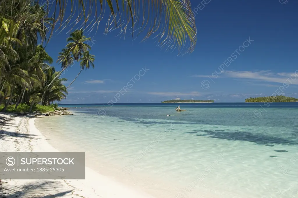 Panama, San Blas Islands, Tropical island - beach scene