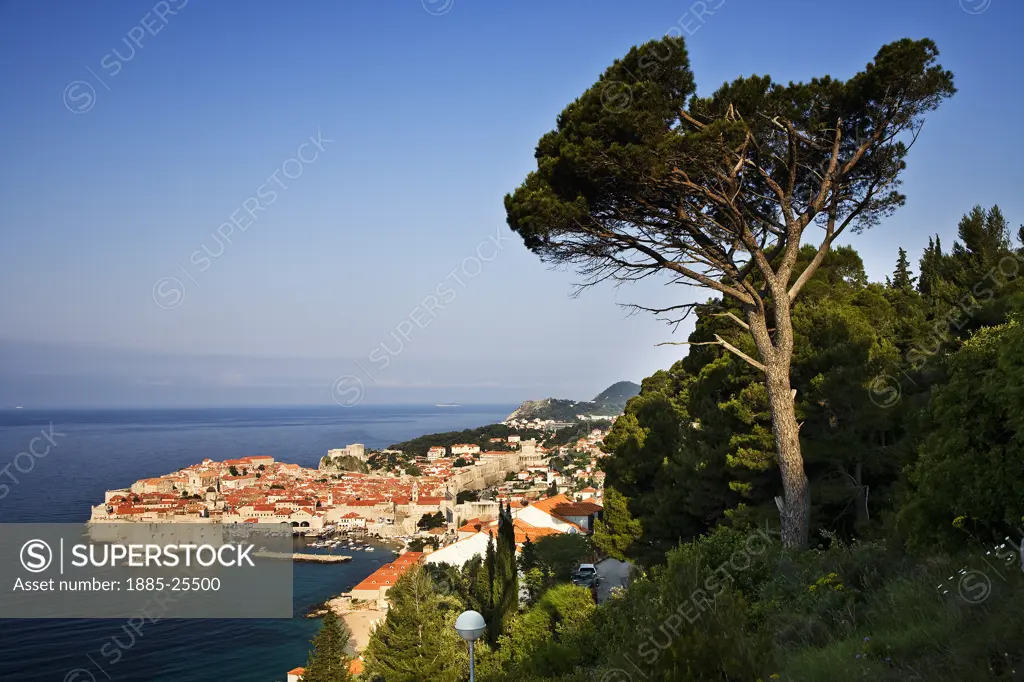 Croatia, Dalmatia, Dubrovnik, View over the city