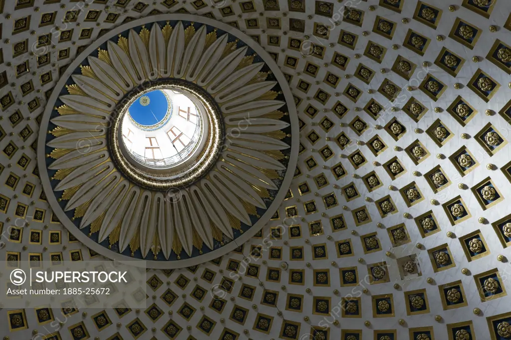Maltese Islands, Malta, Mosta, Rotunda of St Marija Assunta - interior of dome