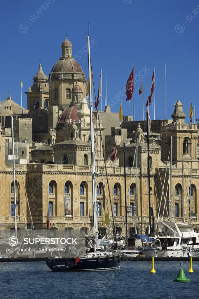 Maltese Islands, Malta, Vittoriosa, Maritime Museum and St Lorenzo Dome
