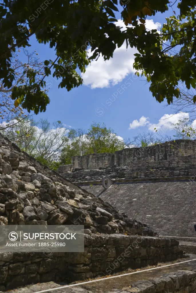 Mexico, Quintana Roo, Coba, Mayan Ball Court