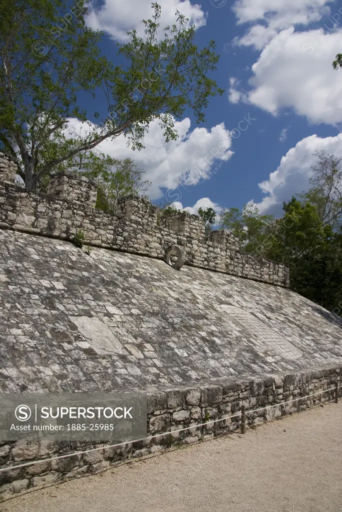Mexico, Quintana Roo, Coba, Mayan Ball Court