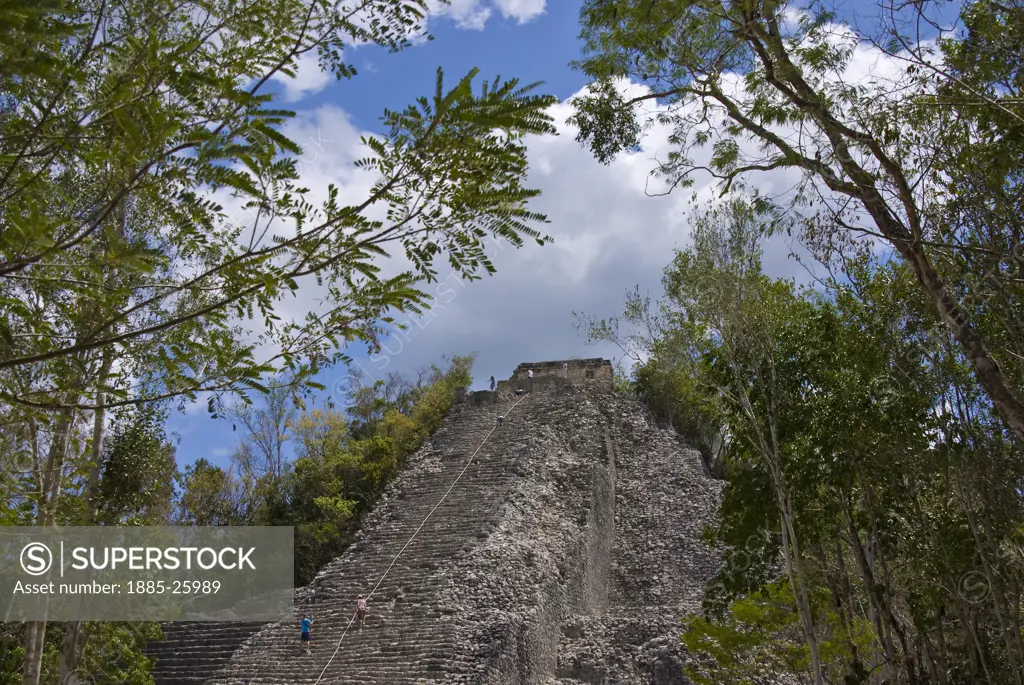 Mexico, Quintana Roo, Coba, The Nohoch Pyramid