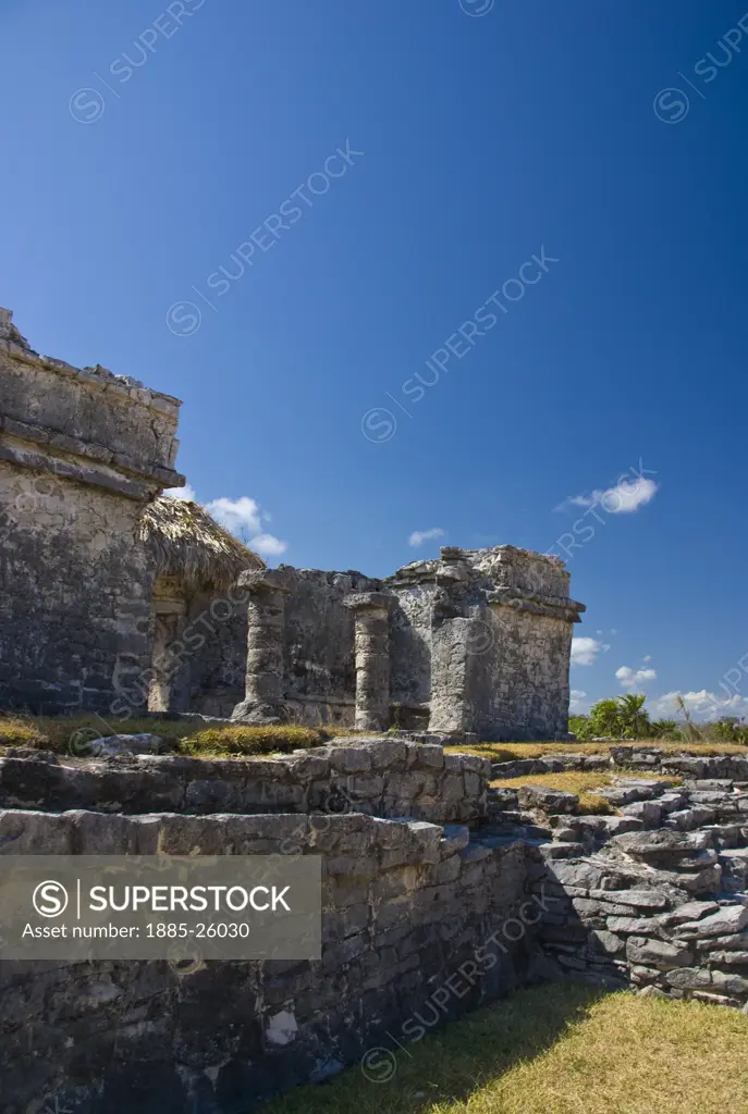 Mexico, Quintana Roo, Tulum, Mayan ruins at Tulum
