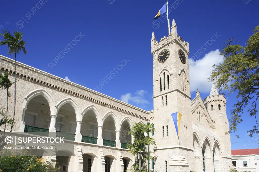 Caribbean, Barbados, Bridgetown, Parliament Building - clocktower