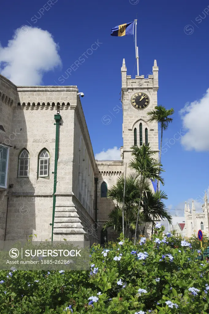 Caribbean, Barbados, Bridgetown, Parliament Building - clocktower