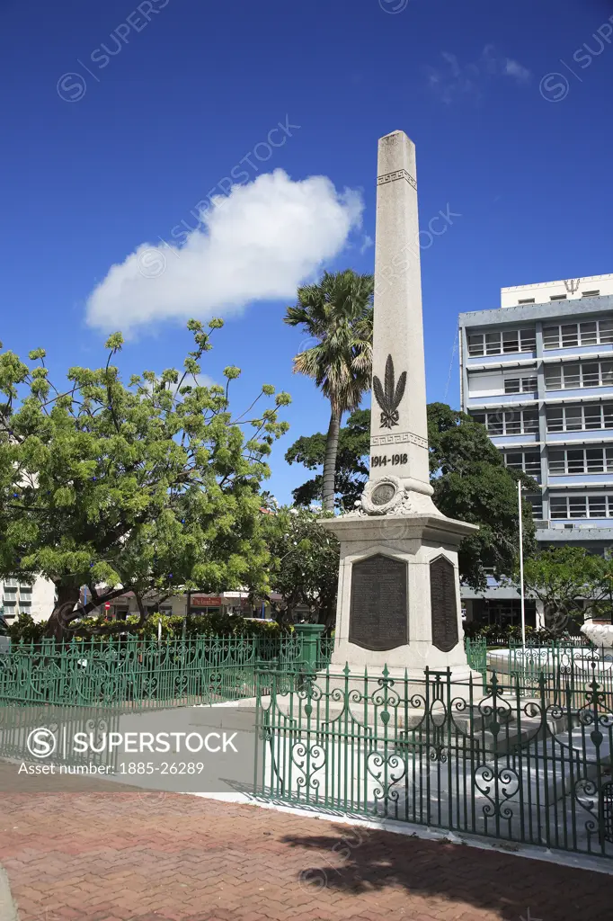 Caribbean, Barbados, Bridgetown, National Heroes Square - Great War Memorial