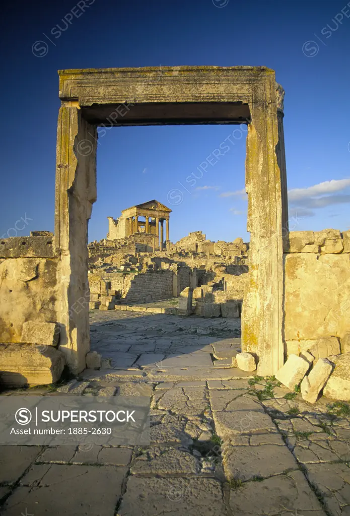 Tunisia, The Tell, Dougga, Roman Ruins