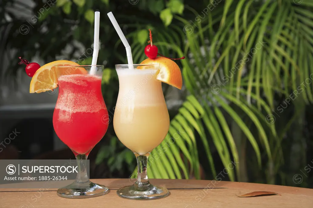 Caribbean, Barbados, St Michael, Colourful cocktails