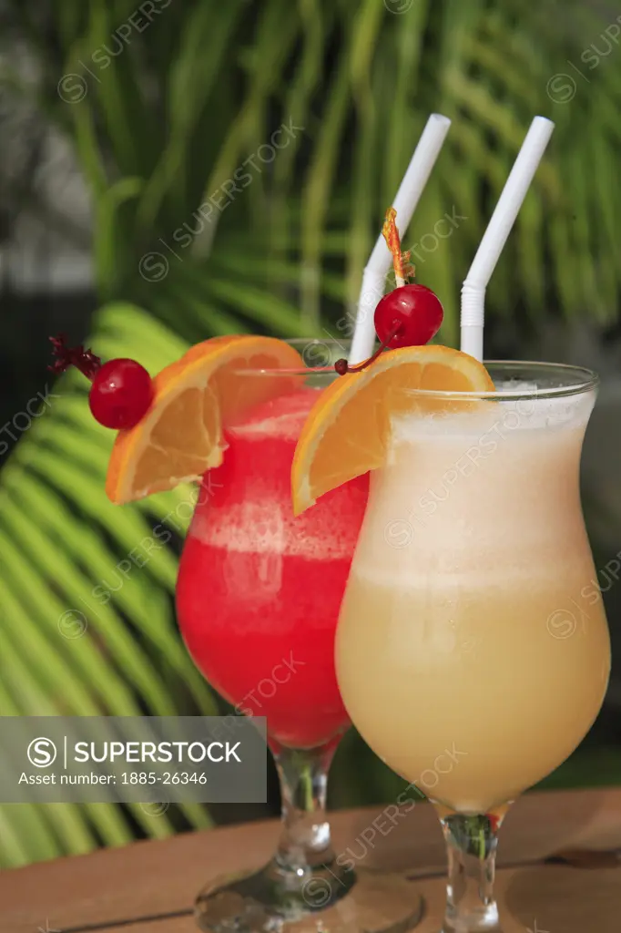 Caribbean, Barbados, St Michael, Colourful cocktails