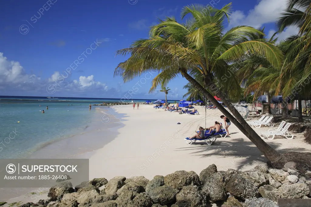 Caribbean, Barbados, Worthing, Beach scene