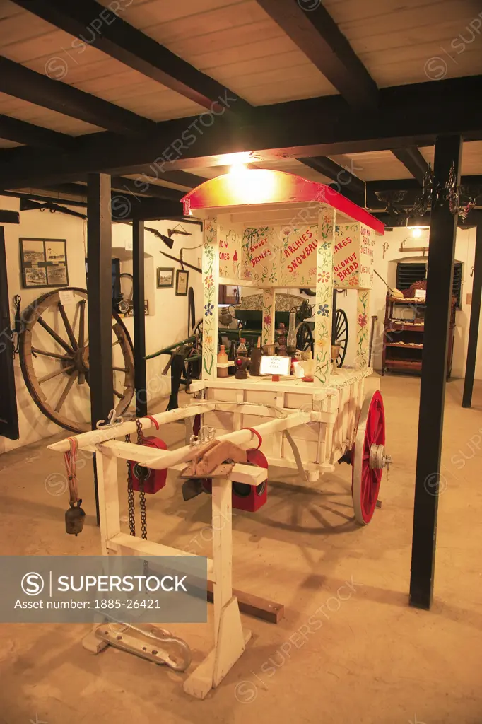 Caribbean, Barbados, St Philip, Sunbury Plantation House - ice cream cart
