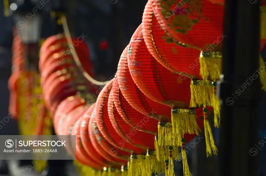 UK - England, London, Chinese New Year - lanterns