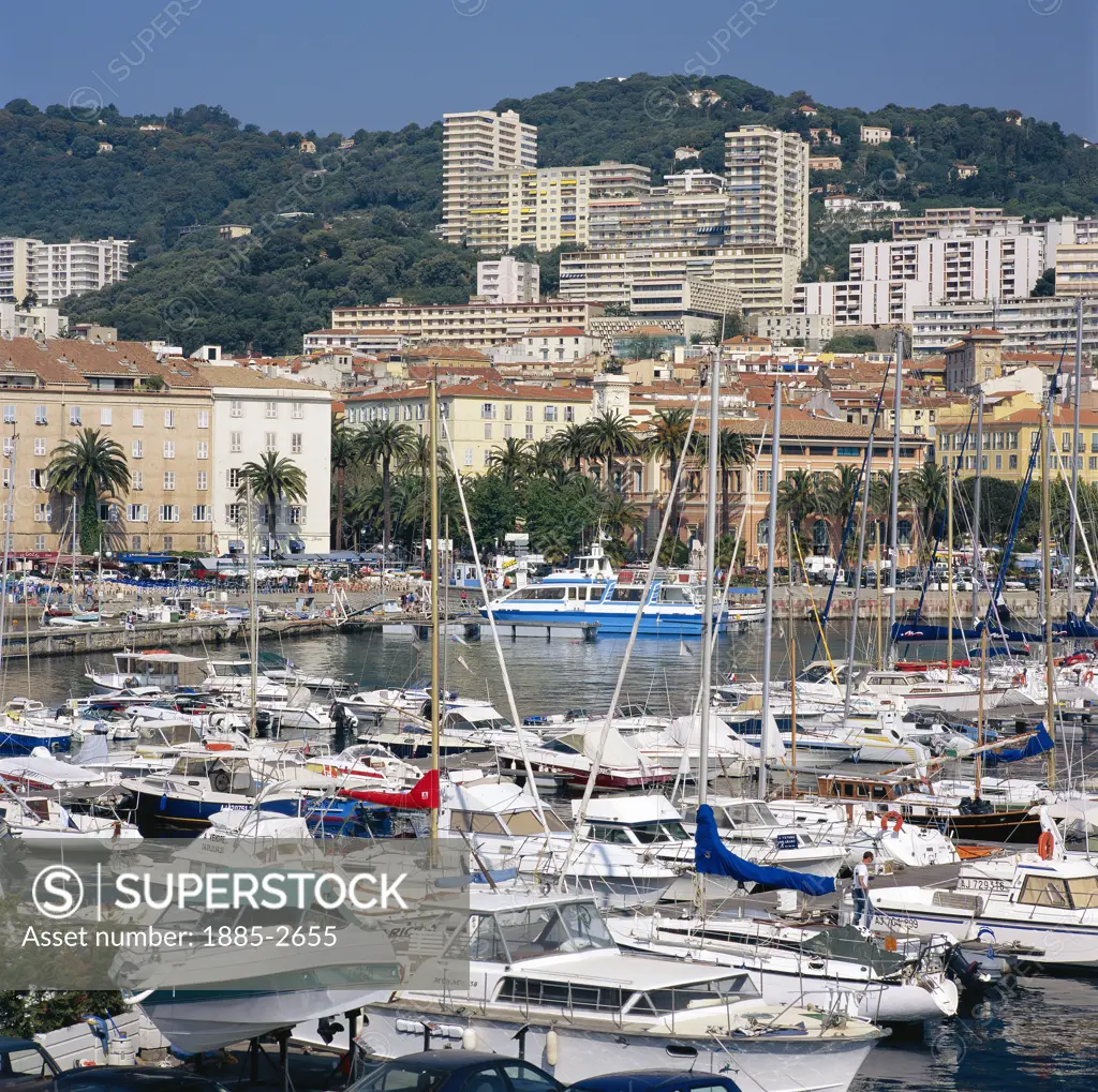 France, Corsica, Ajaccio, Harbour Scene