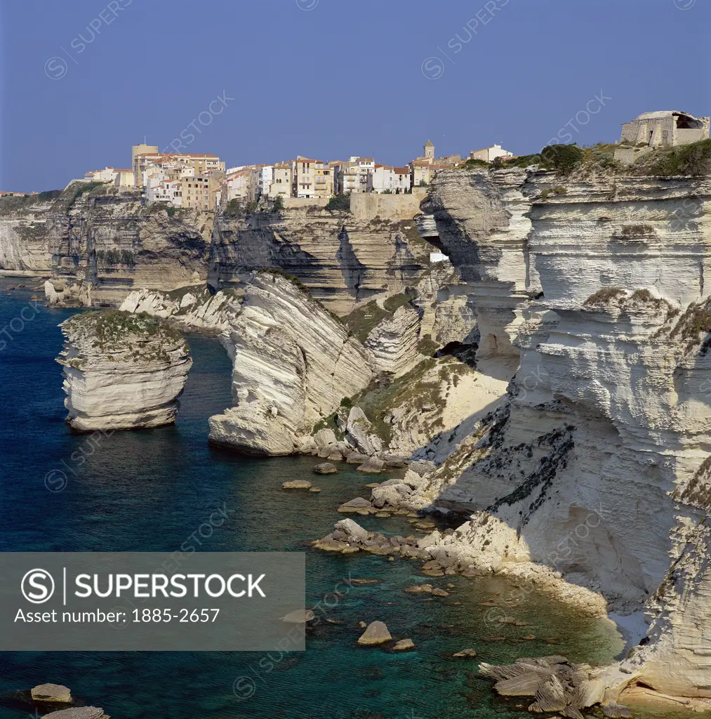 France, Corsica, Bonifacio, Cliffs