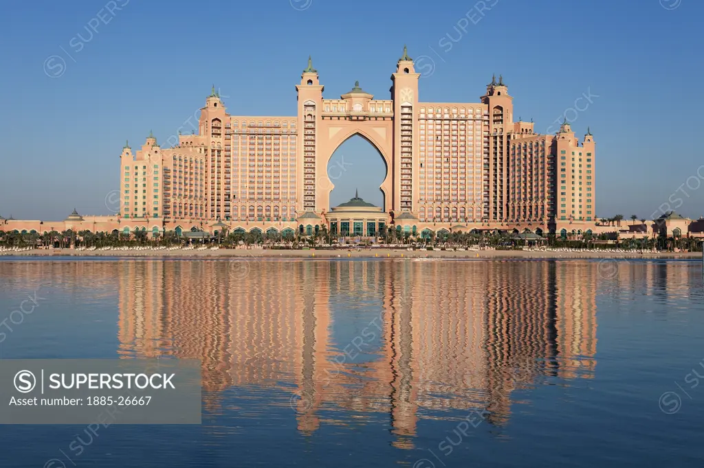 United Arab Emirates, Dubai, Atlantis Hotel situated on The Palm Jumeirah.