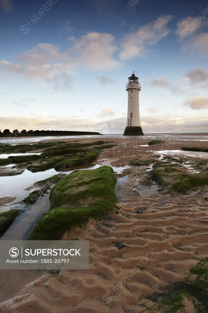 UK - England, Merseyside, New Brighton, Perch Rock Lighthouse