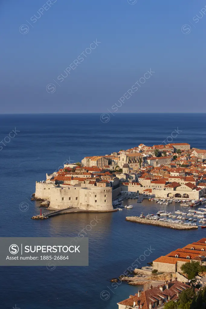 Croatia, Dalmatia, Dubrovnik, View over the Old Town