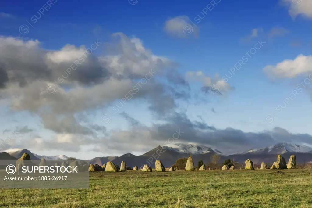 UK- England, Cumbria, Keswick, Castlerigg Stone Circle