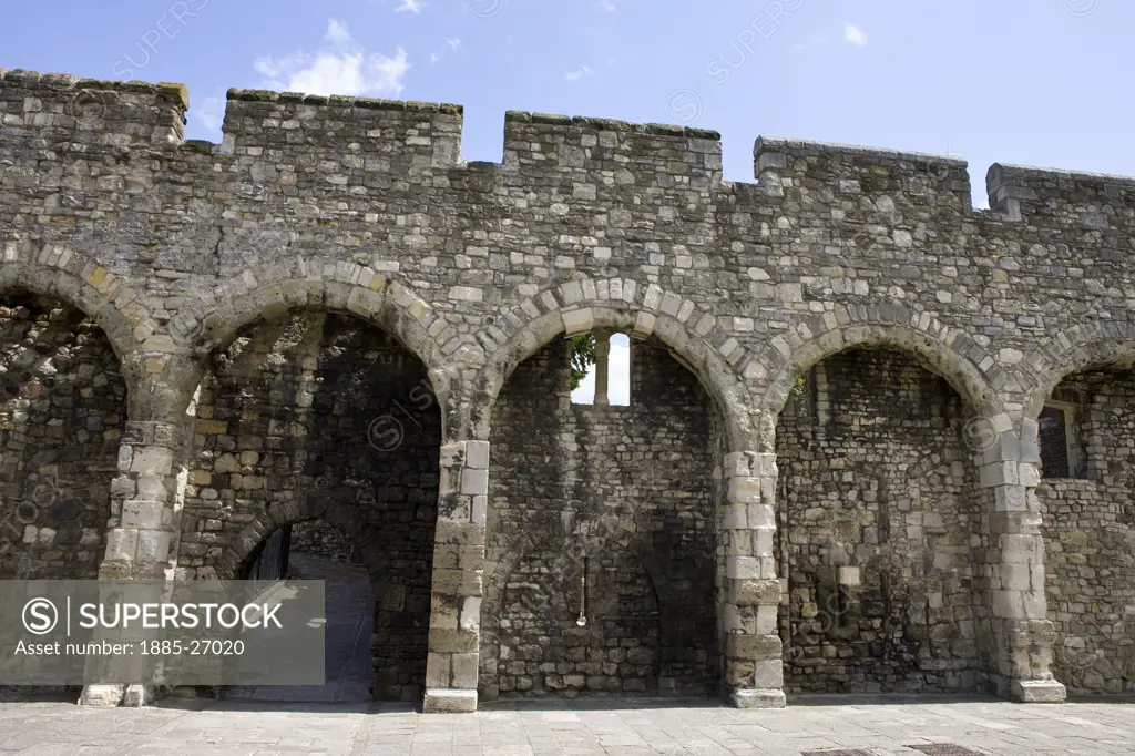 UK - England, Hampshire, Southampton, The Arcades - part of the medieval walls of the city