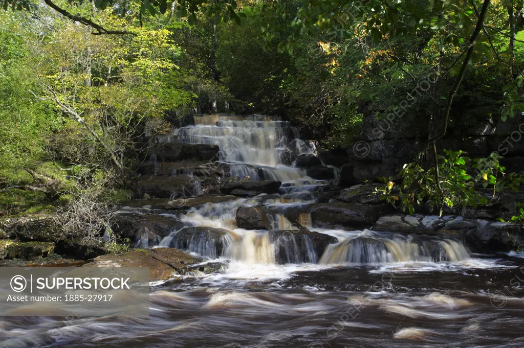 UK - England, Yorkshire, Swaledale, Kisdon Force waterfall