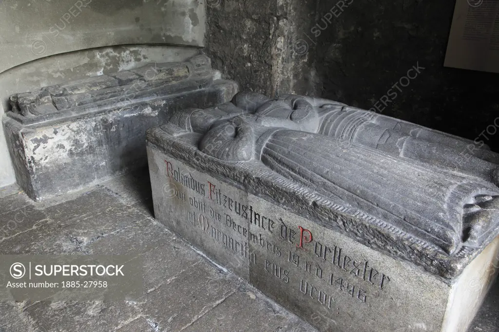 Ireland, County Dublin, Dublin, Tomb inside St Audoens Church