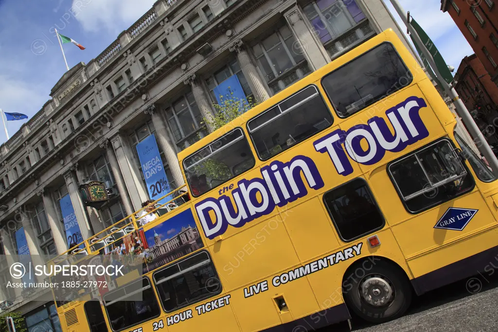 Ireland, County Dublin, Dublin, Dublin Tour Bus in O Connell Street