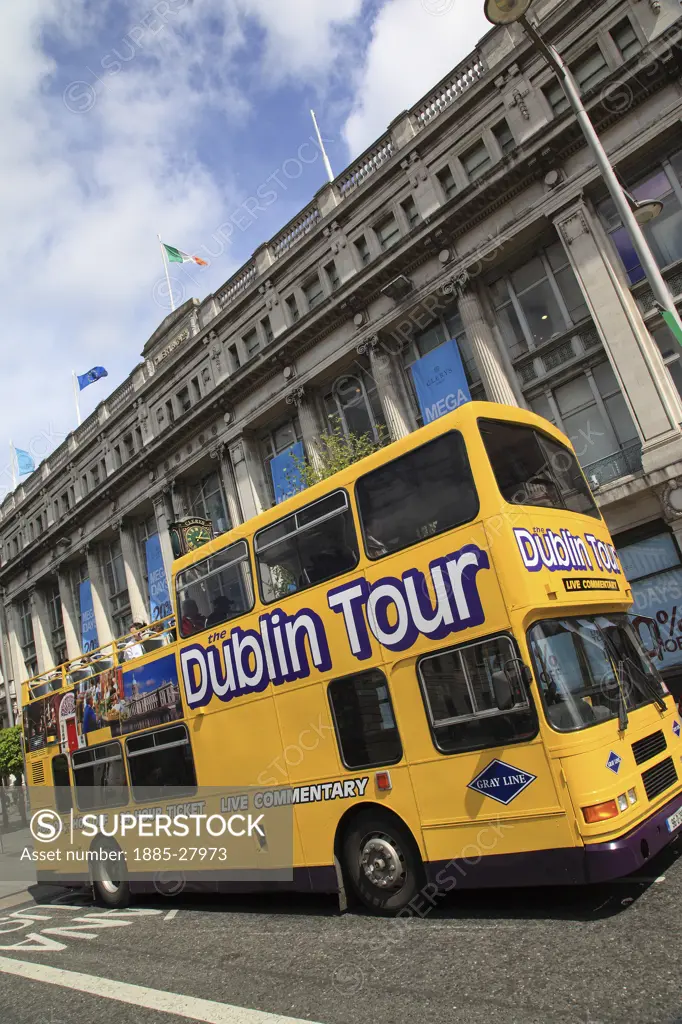 Ireland, County Dublin, Dublin, Dublin Tour Bus in O Connell Street