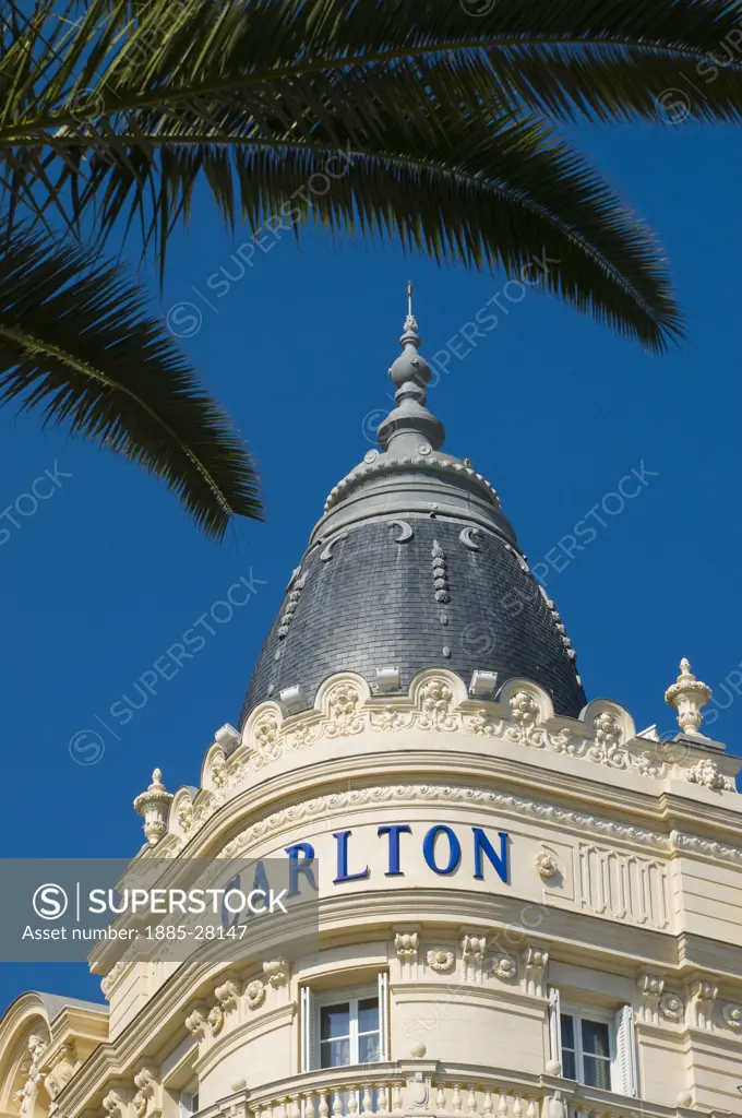 France, Cote dAzur, Cannes, Carlton Hotel on Boulevard de la Croisette