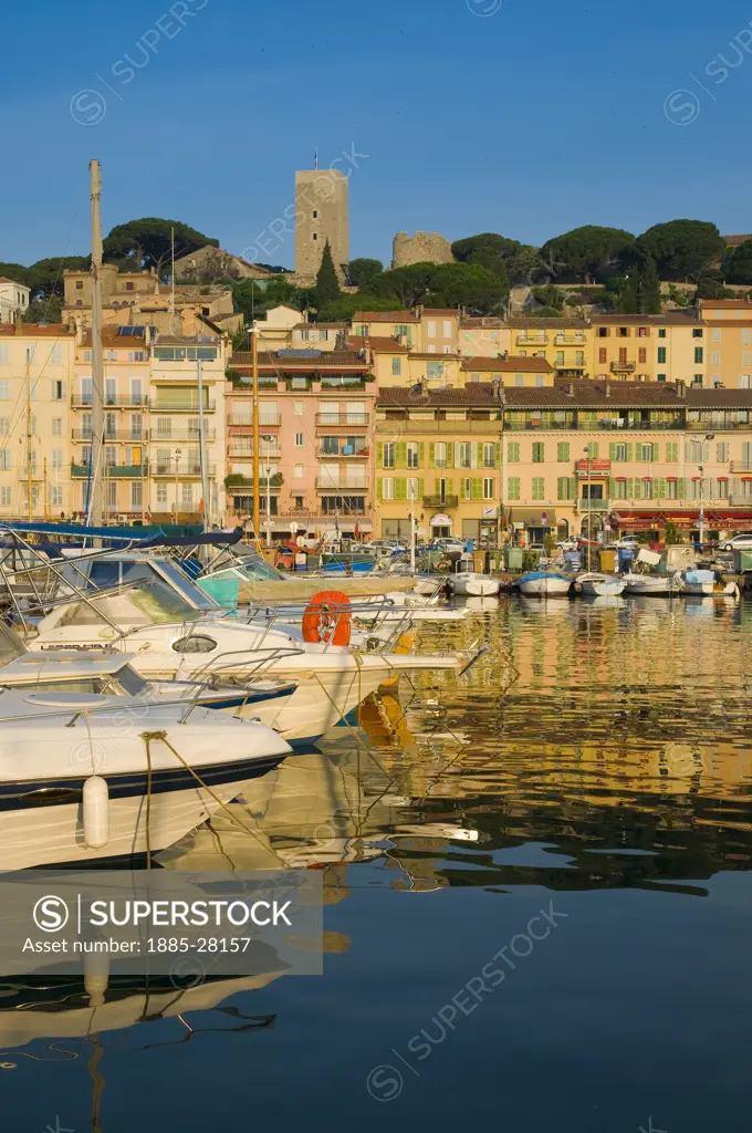 France, Cote dAzur, Cannes, Le Suquet - Old Town and Old Harbour