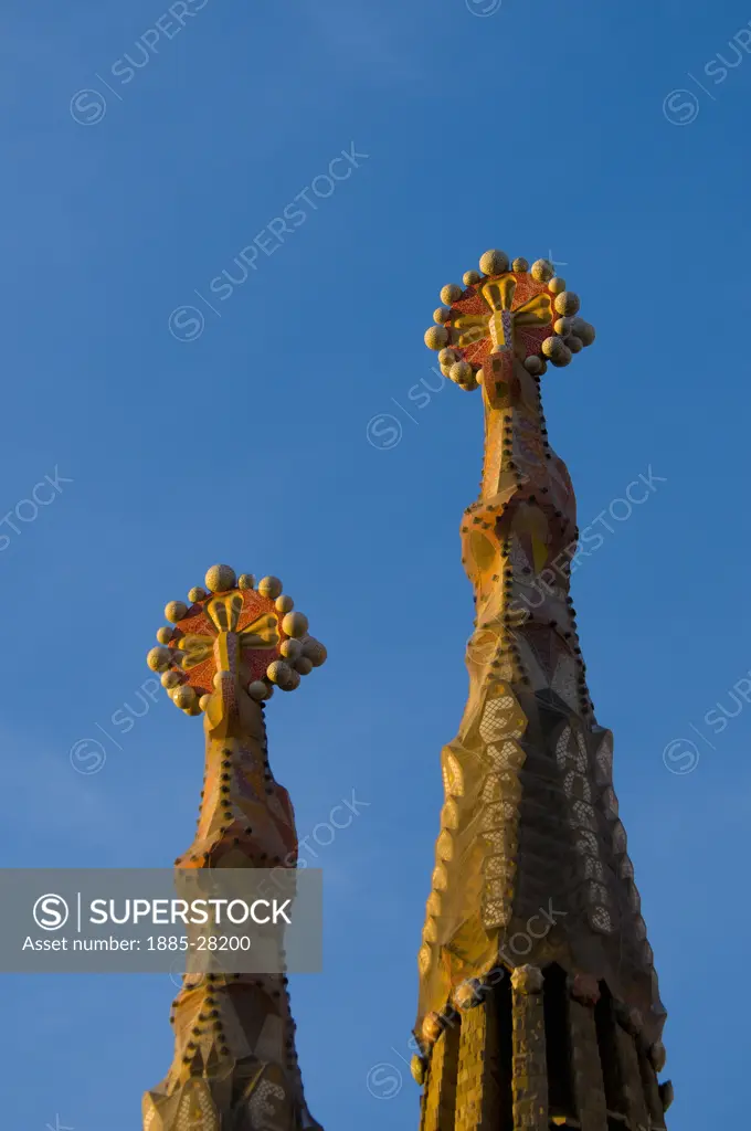 Spain, Catalunya, Barcelona, Temple Expiatori de la Sagrada Familia - detail