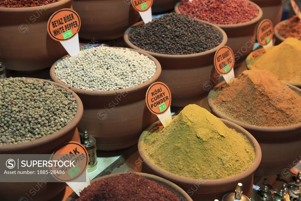 Turkey, Istanbul, Spices in the Egyptian Market
