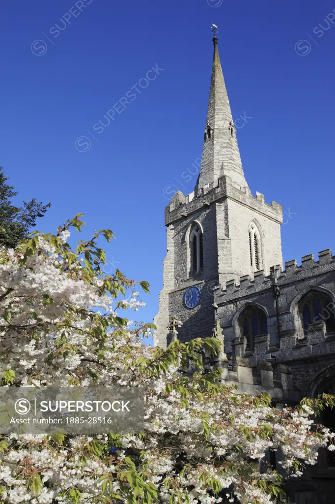 UK - England, Nottinghamshire, Nottingham, St Nicholas Parish Church in spring