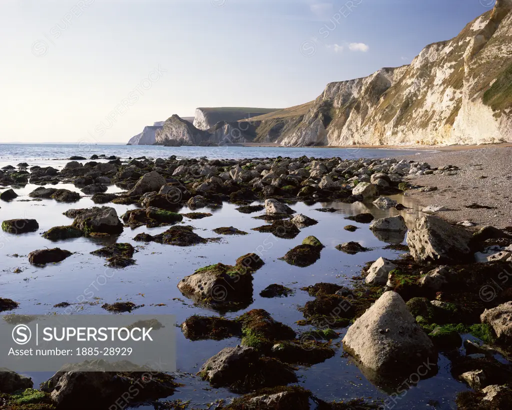 UK - England, Dorset, Man O War Bay, Rocky beach scene