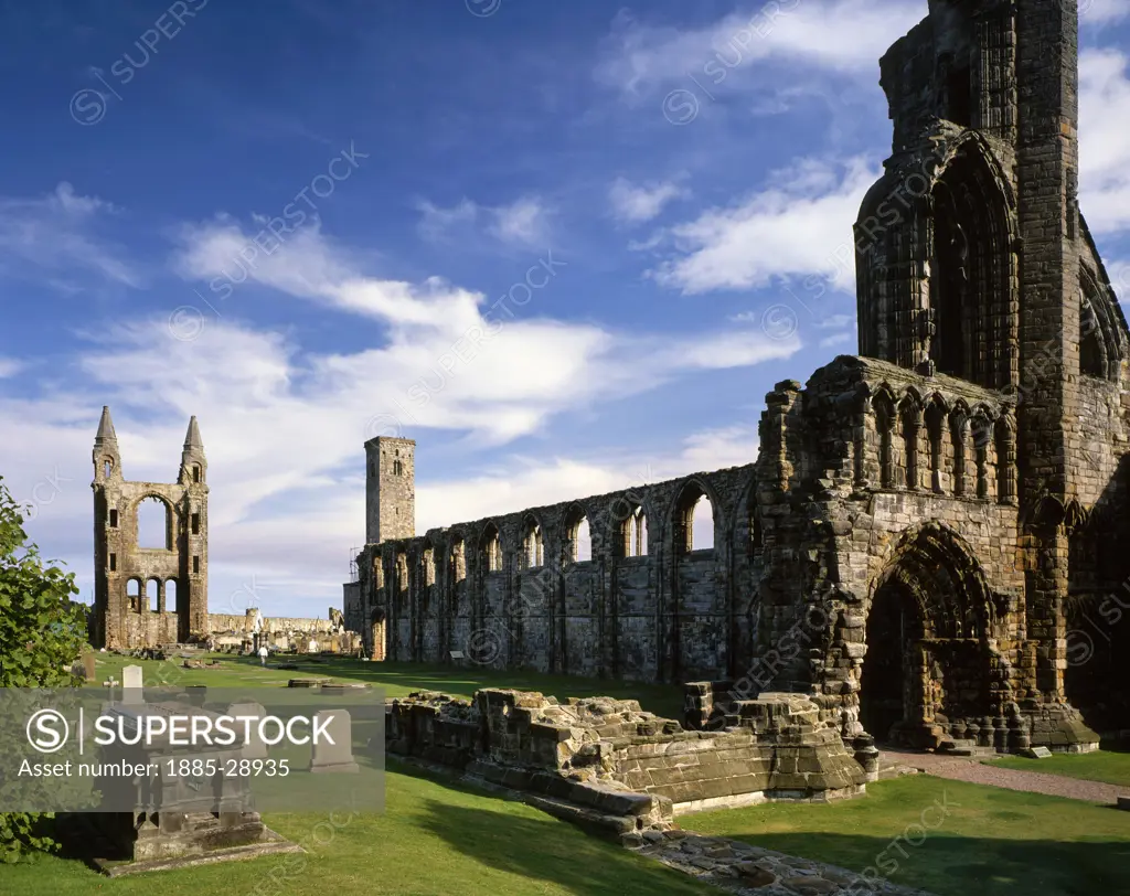 UK - Scotland, Central, St Andrews, St Andrews Cathedral ruins