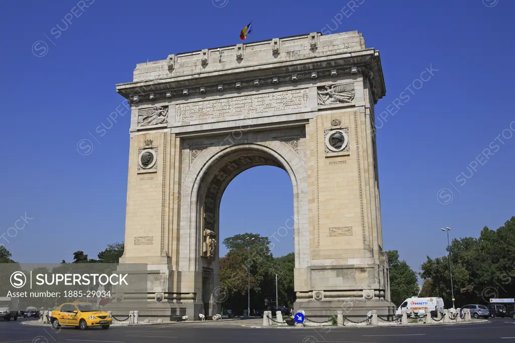 Romania, Bucharest, Triumphal Arch - Arch of Triumph