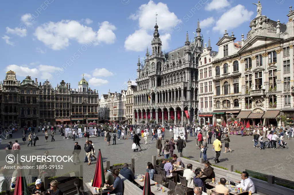 Belgium, Flanders, Brussels, Grand Place - Brussels City Museum and restaurant