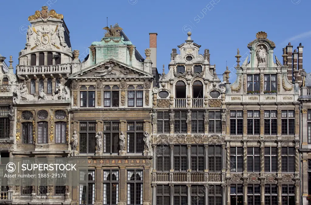 Belgium, Flanders, Brussels, Grand Place - architecture