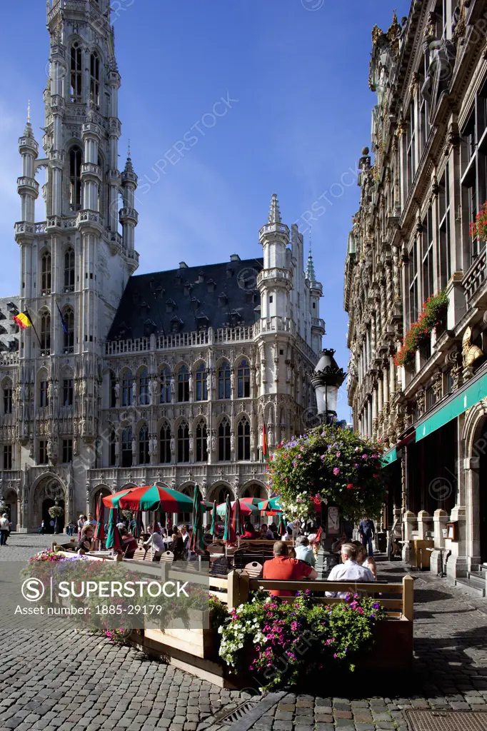 Belgium, Flanders, Brussels, Grand Place - restaurants