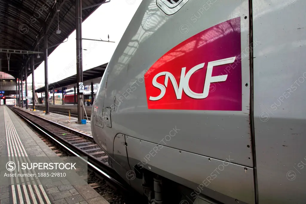 SNCF, TGV train 4408, Basel City Railway Station, Centralbahnplatz, Canton Basel-Stadt, Switzerland; Europe