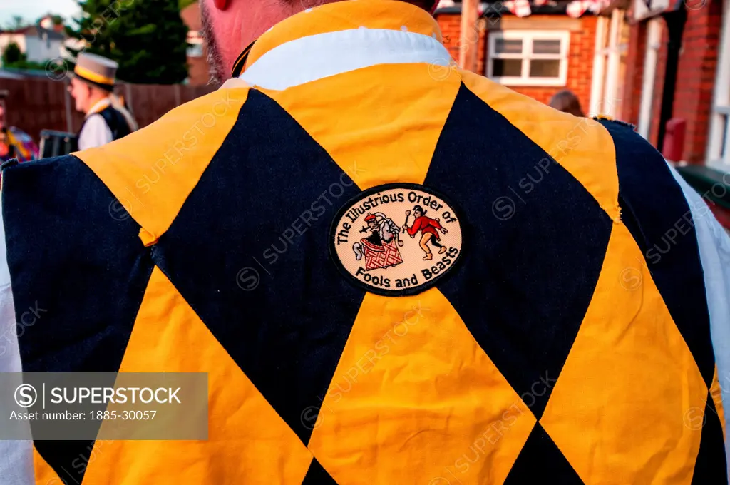 Waistcoat worn by Morris Men during dancing, Southampton, England.