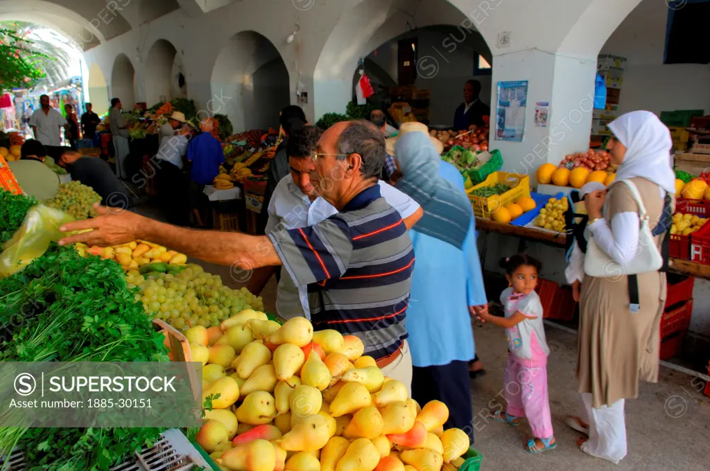The covered market in Houmt Souk on Jerba Island, Tunisia
