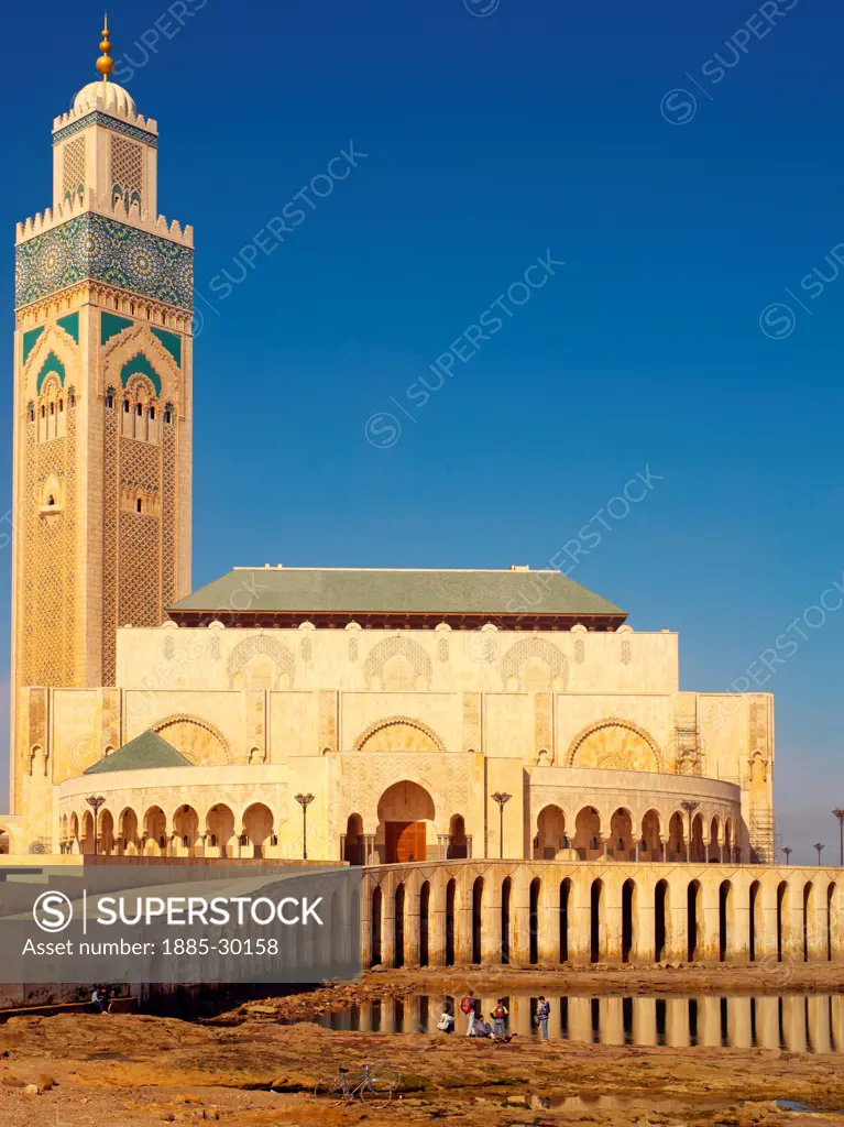 The great mosque of Hassan II on the seafront at Casablanca