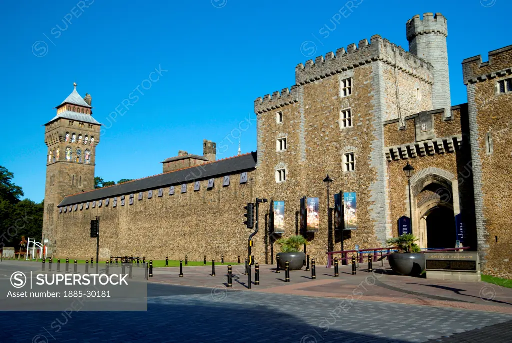 Cardiff Castle, Designed by William Burgess for the Marquise of Bute, Cardiff, Wales UK.