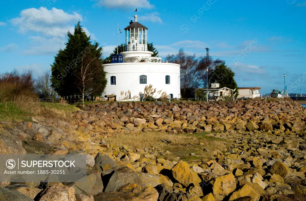 West Usk Lighthouse, Gwent Levels, Newport, Gwent, South Wales, United Kingdom.